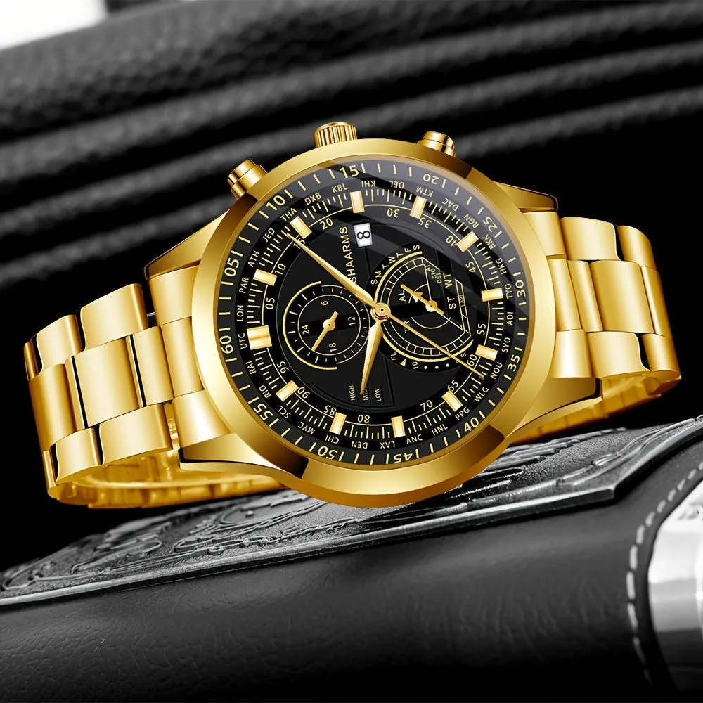 Luxury Mens Steel Quartz Sport Watch