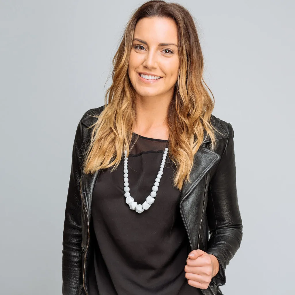 Madison Teething Necklace - Marble