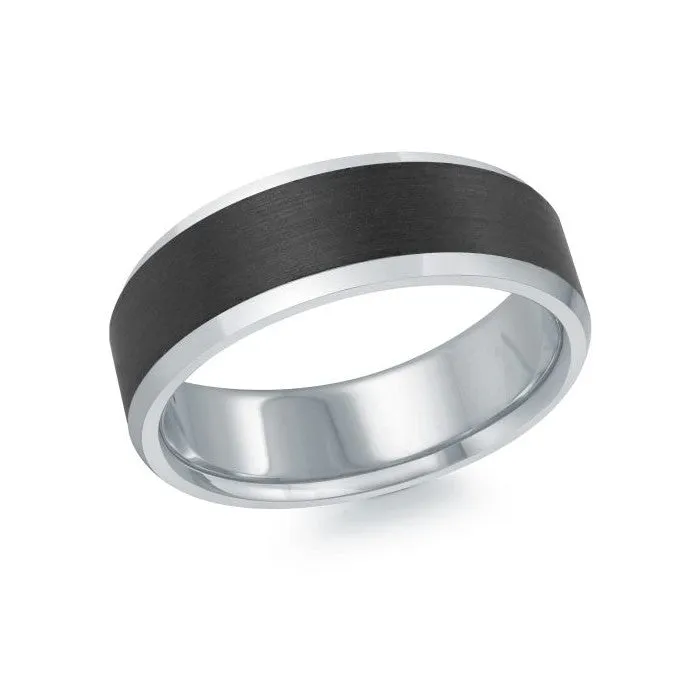 Mardini 14K Gold and Carbon Fiber Mens Band