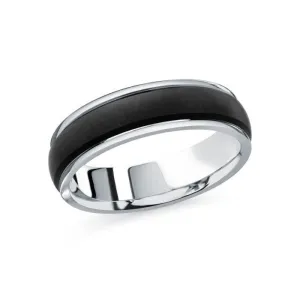 Mardini 14K Gold and Carbon Fiber Mens Band