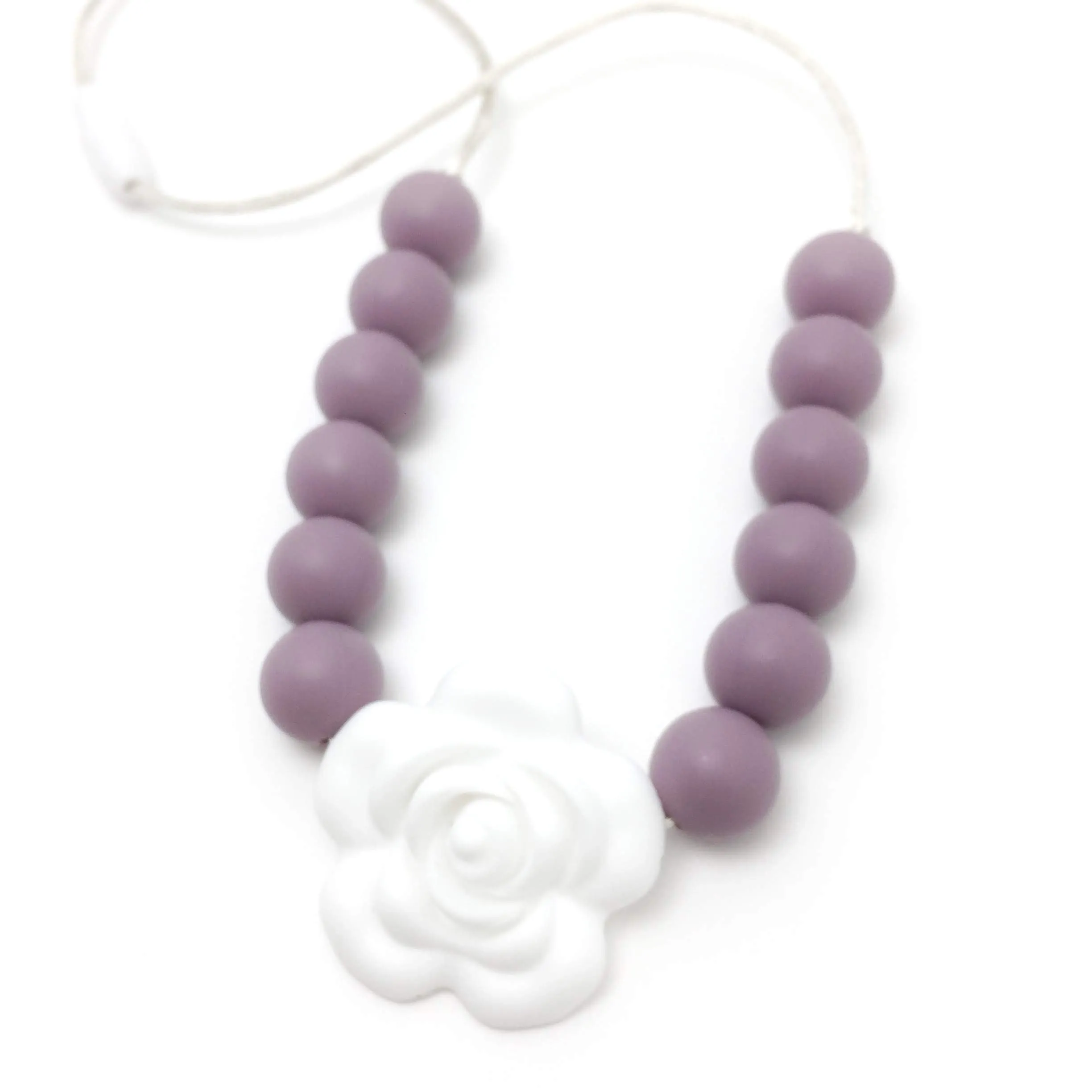 Mauve Flower Sensory Necklace for Kids - Safe & Non-Toxic Jewelry