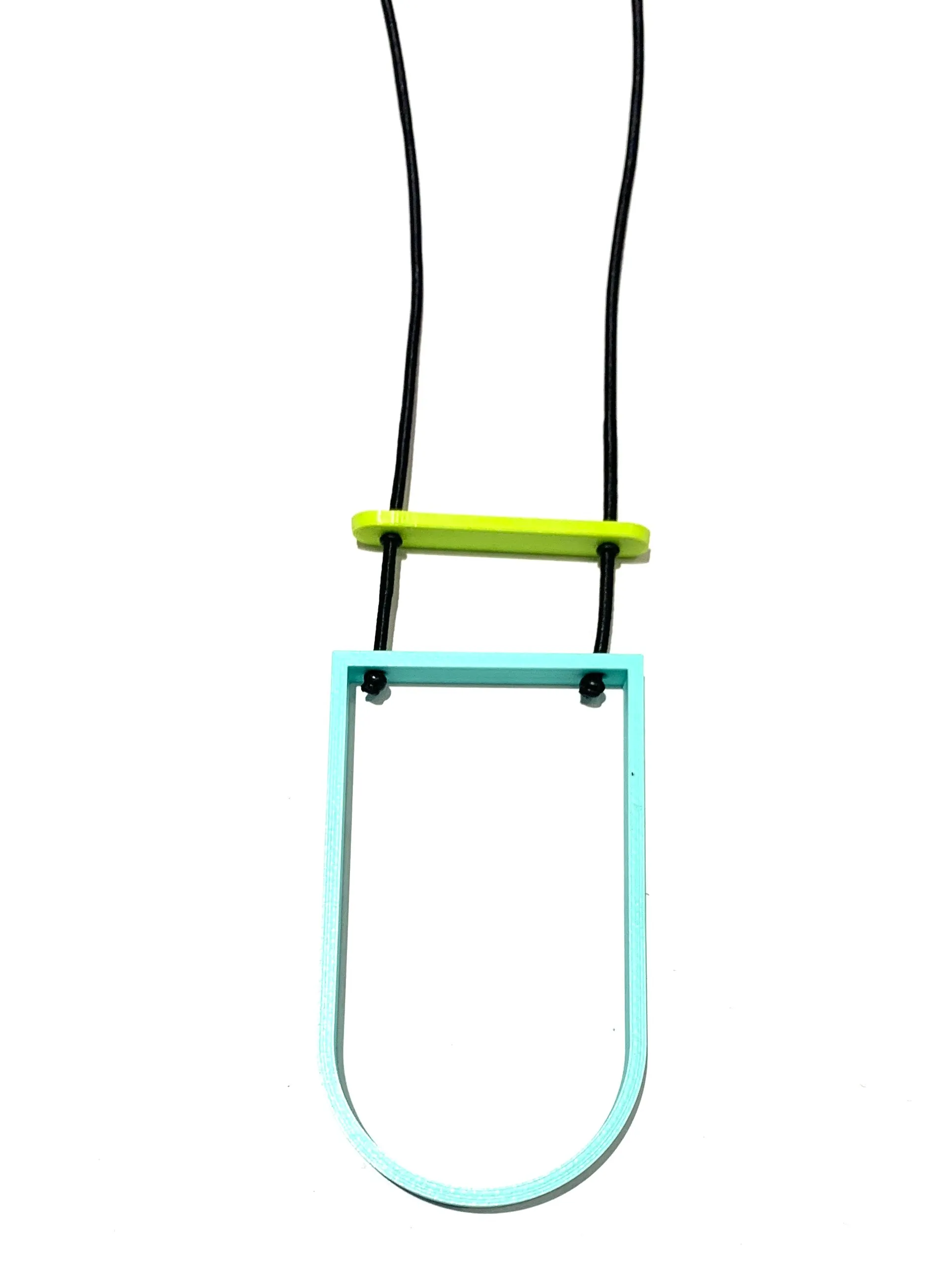 MENEO- Long Semi Oval Necklace (many colors available)