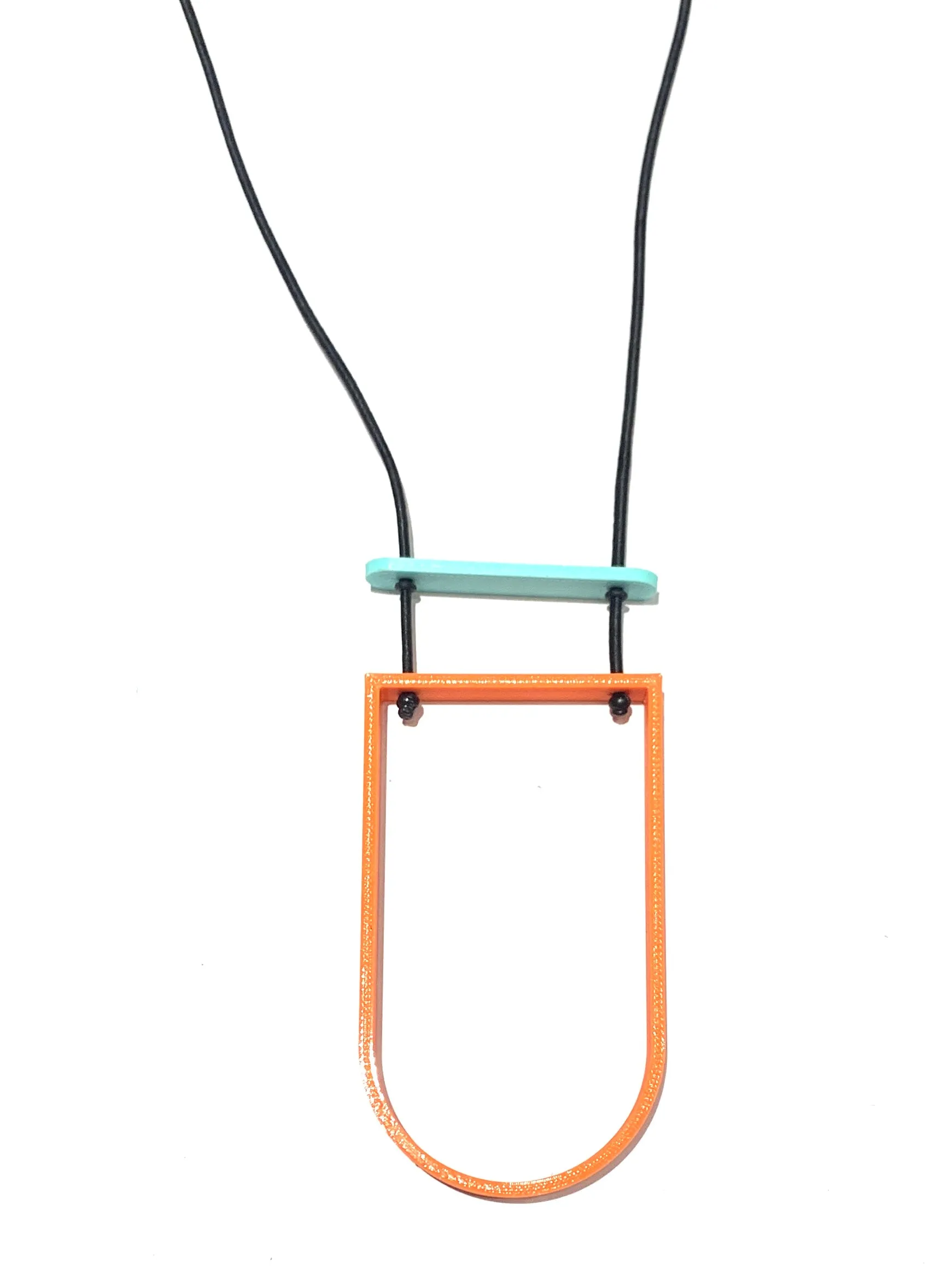 MENEO- Long Semi Oval Necklace (many colors available)