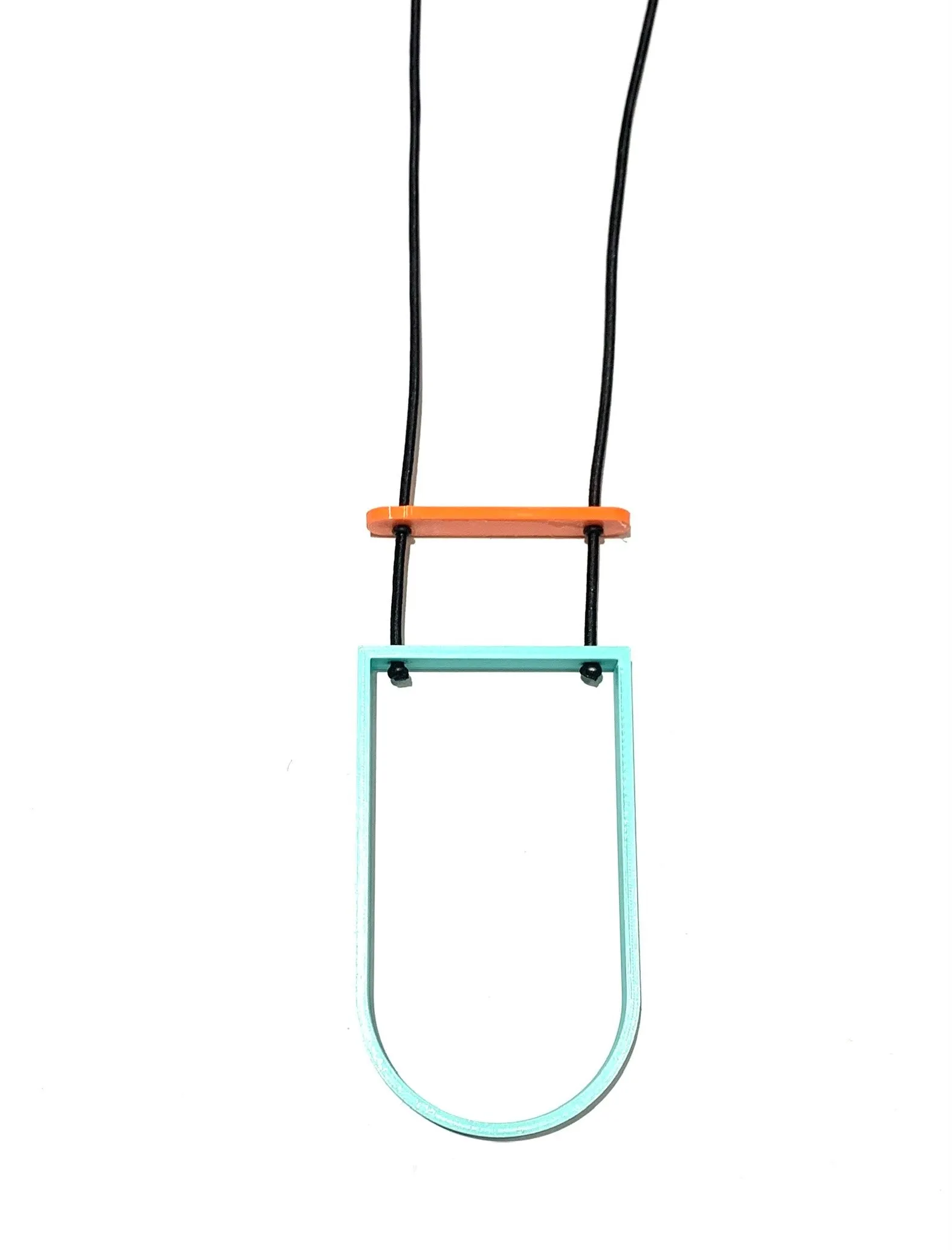 MENEO- Long Semi Oval Necklace (many colors available)