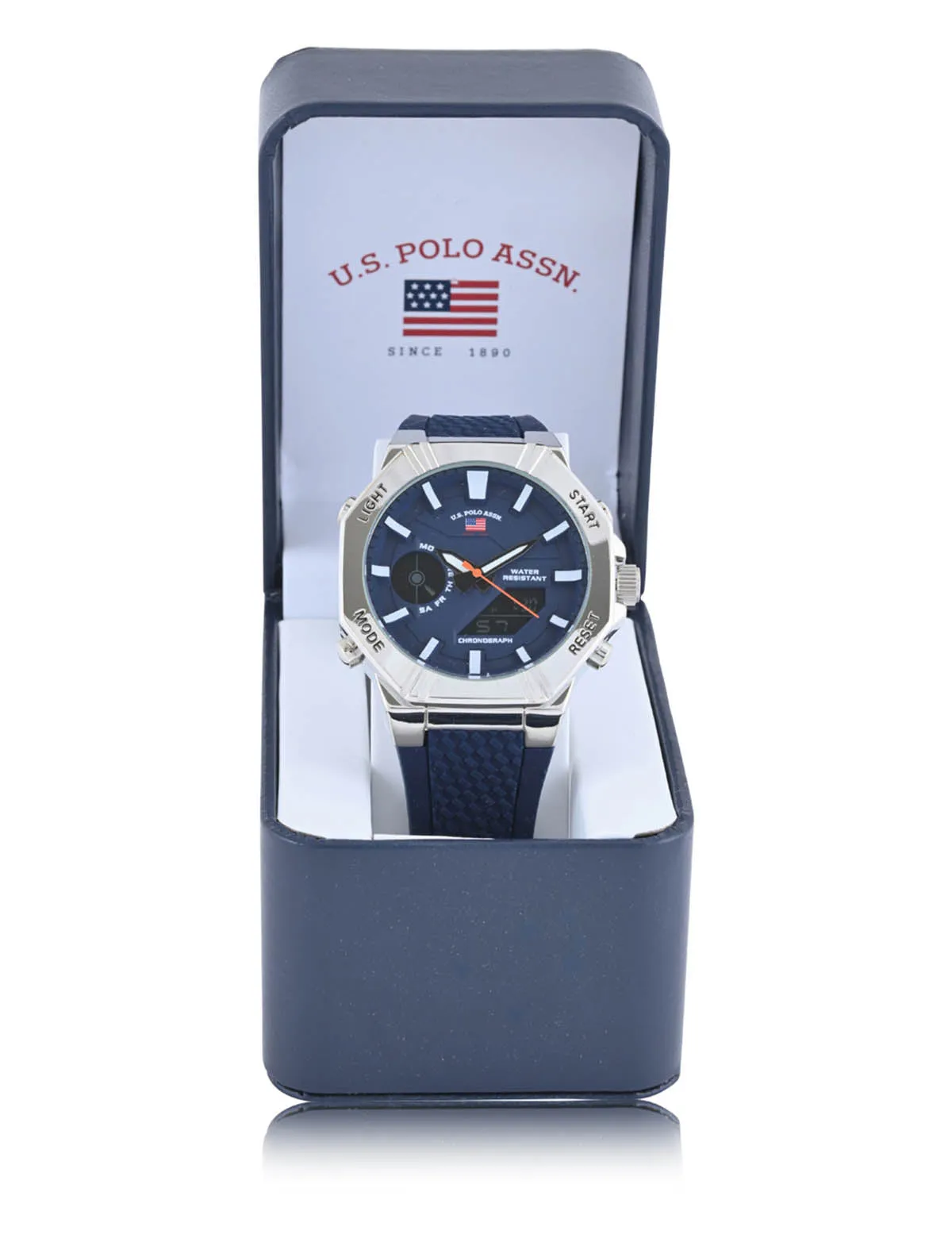 MEN'S BLUE STRAP ANA DIGI SPORTS WATCH