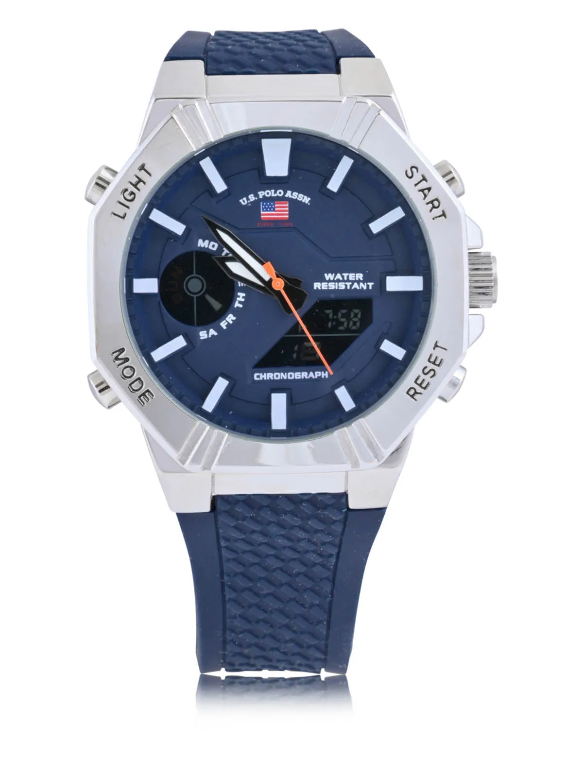 MEN'S BLUE STRAP ANA DIGI SPORTS WATCH