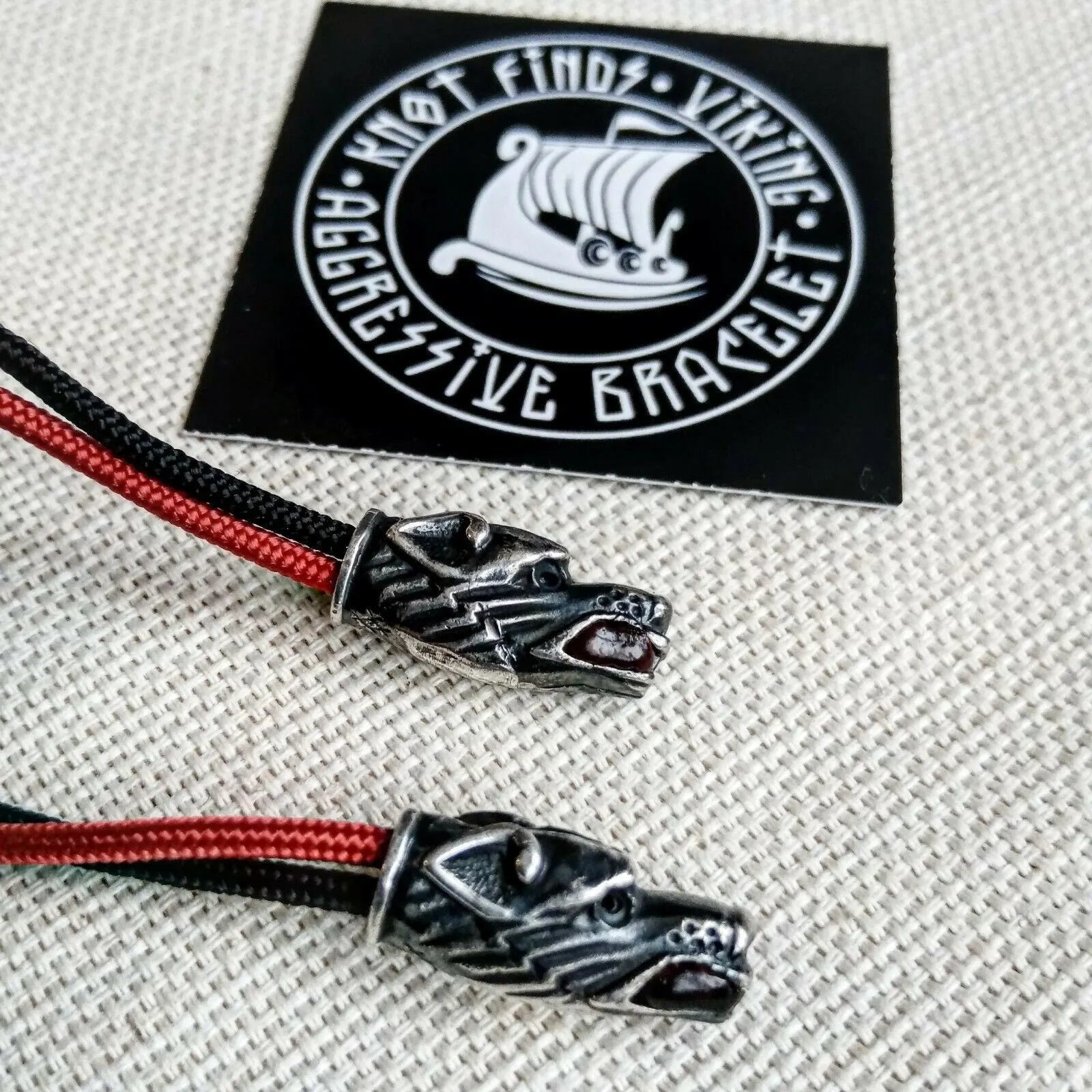 Mens necklace. Paracord necklace with 925 sterling silver beads. Mjolnir necklace. Celtic knot.