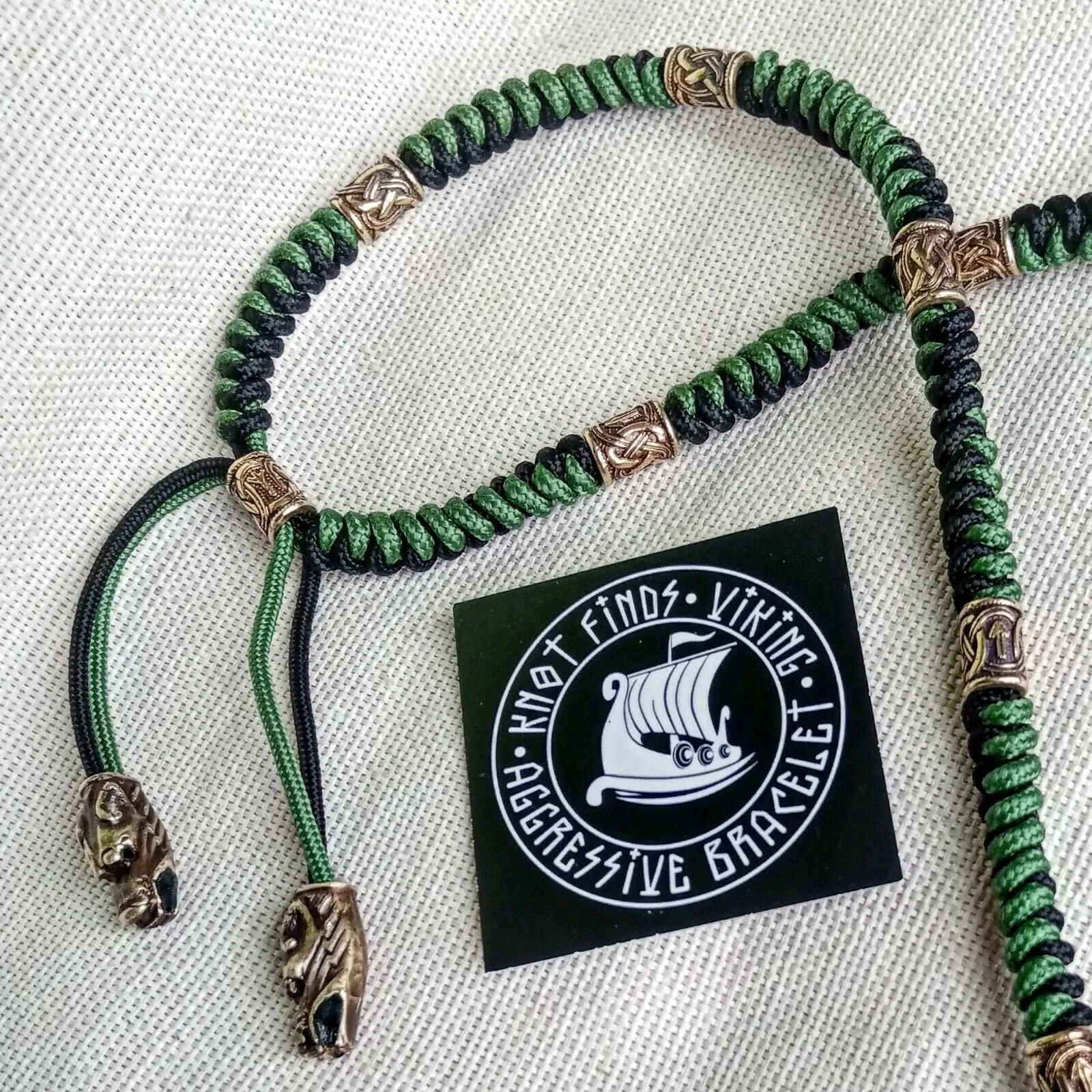 Mens necklace. Paracord necklace with beads. Mens Choker. Mjolnir necklace. Celtic knot. Nordic necklace.