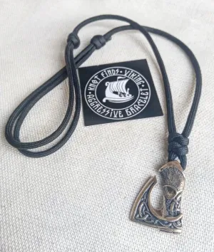 Men's necklace. Paracord necklace with pendant. Necklace Mjolnir. Celtic knot. Northern necklace.