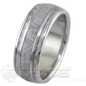 Meteorite with Twin Silver Carbon Fiber