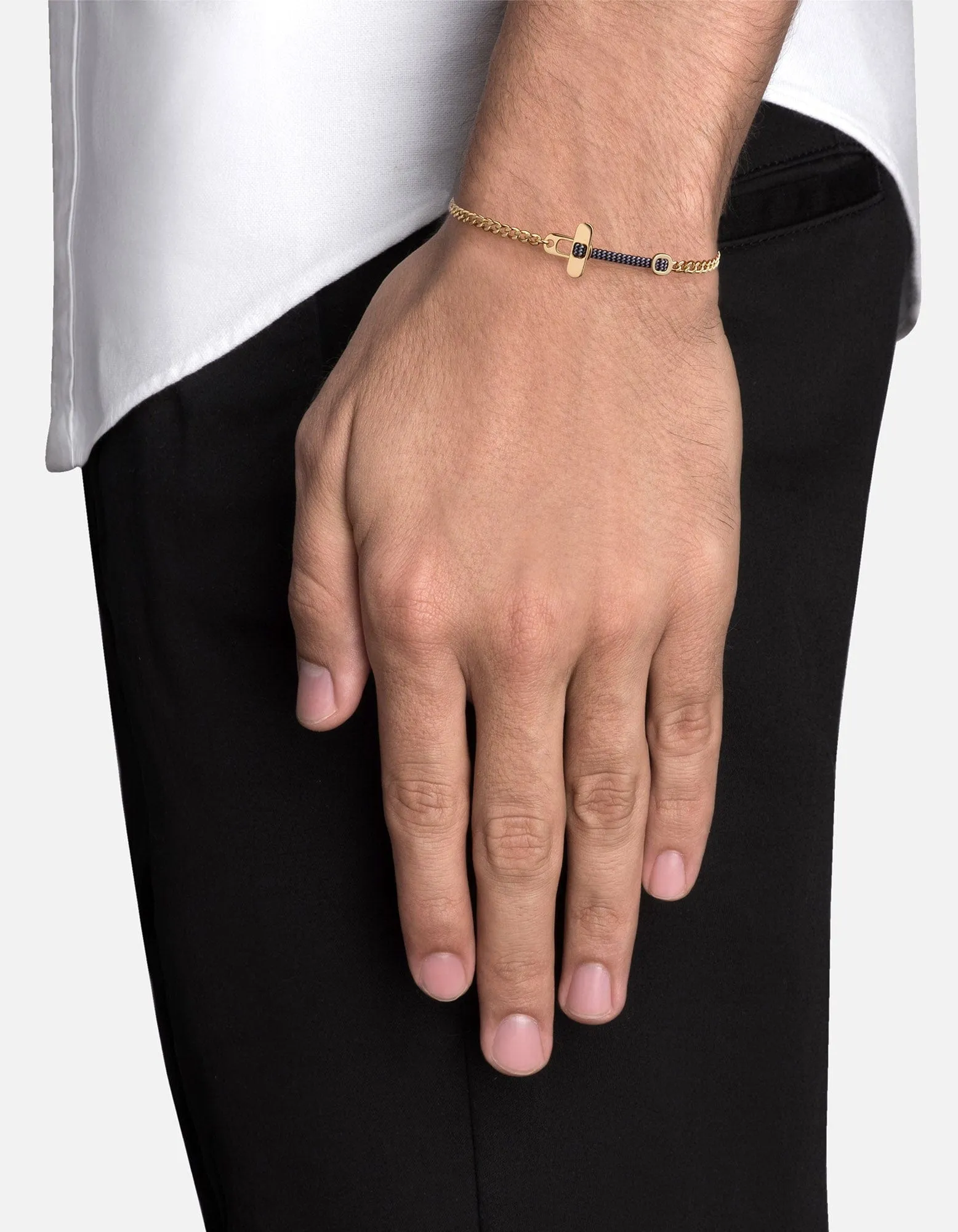 Metric Chain Bracelet, Gold Vermeil