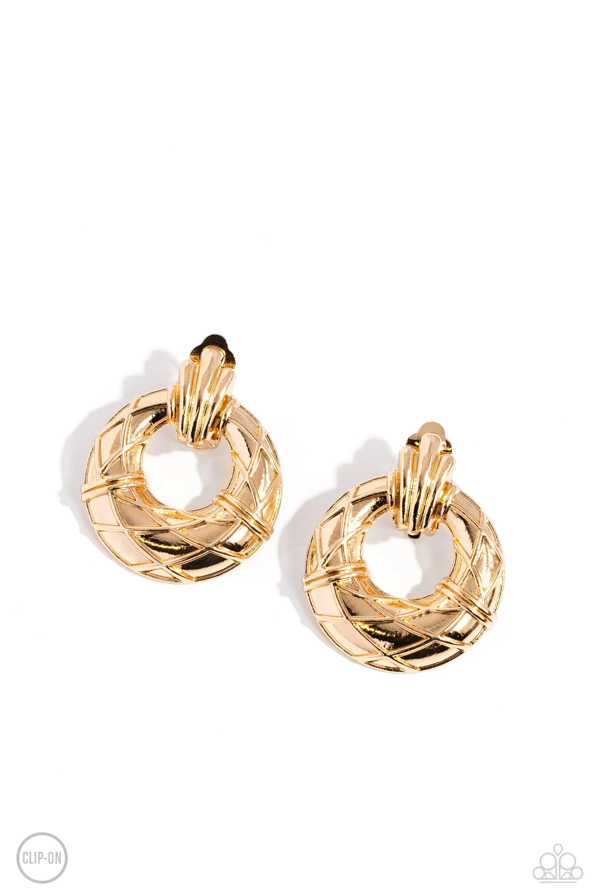 Metro Voyage - Gold Clip-On Earring