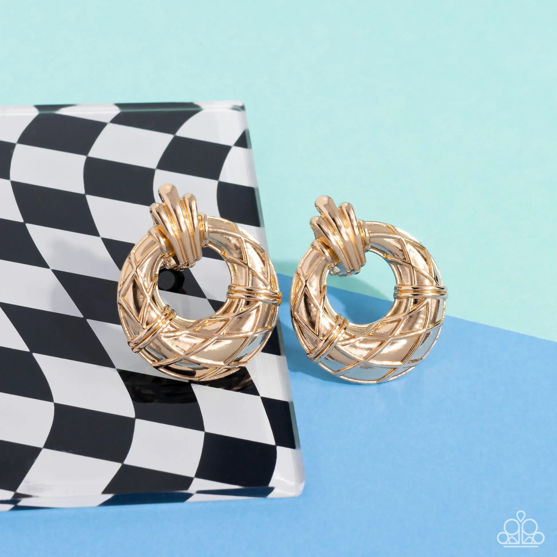 Metro Voyage - Gold Clip-On Earring