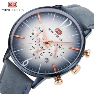 MINI FOCUS Men&#39;s Business Quartz Watches Men Leather Strap Fashion Sports Casual Clock Male Quartz-Watch Relogio Masculino