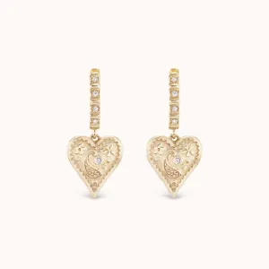 Mini Southwestern Heart Earrings