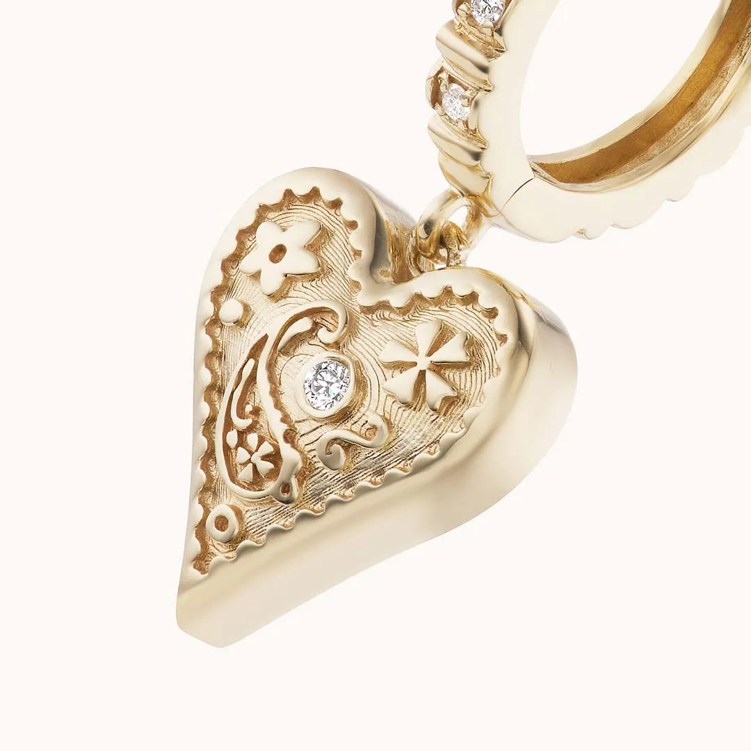 Mini Southwestern Heart Earrings