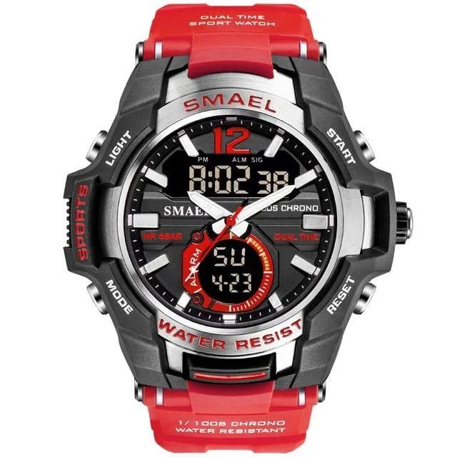 Modern Luxury Sport Watch For Men Fashion Casual Alarm Clock 50M Waterproof In Military Chrono Dual Display Style Wristwatches Relogio Masculino