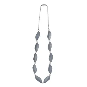 Naomi Teething Necklace - Grey/Marble