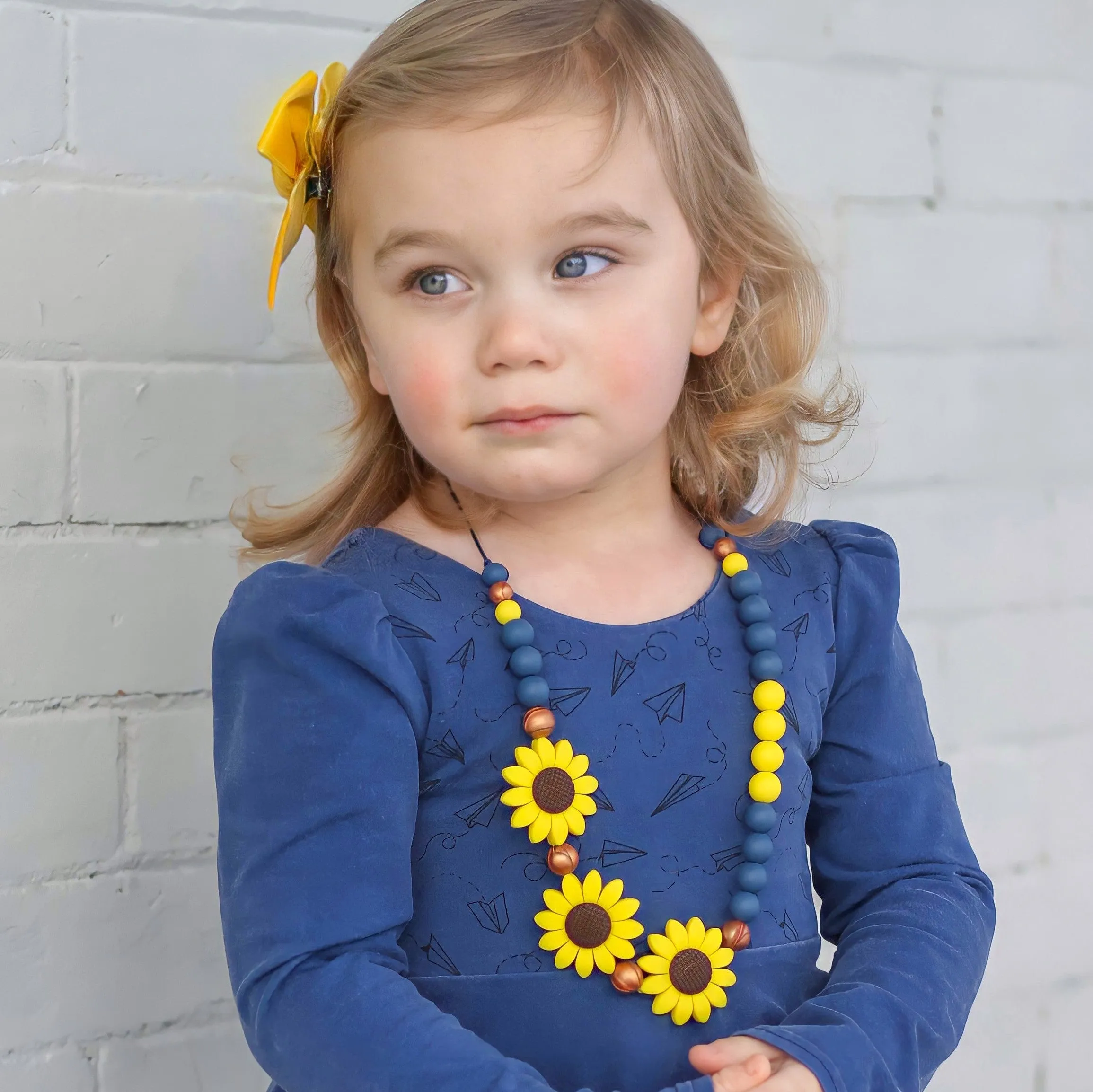 Necklace | FLORAL | Triple Sunflower