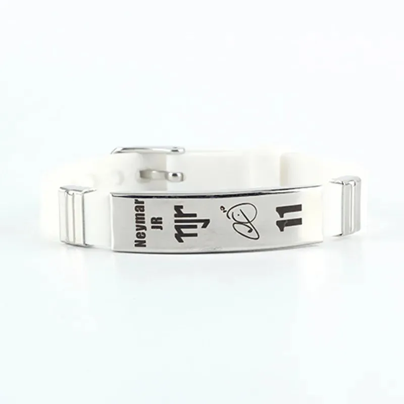 New Football Star Messi Ronaldo Wrist Silicone Bracelets & Bangles