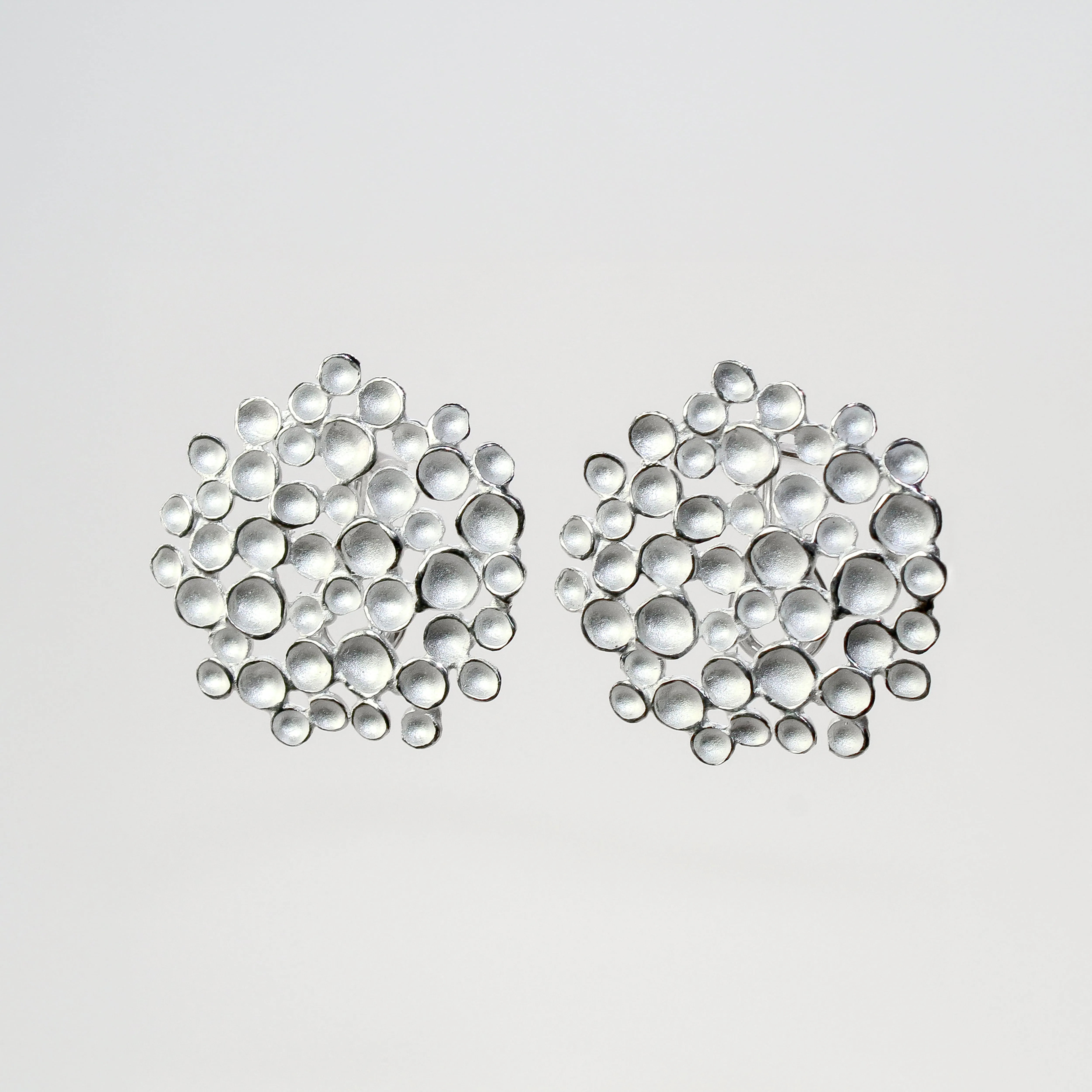 NEW! Silver Large Champagne Clip On Earrings by Sarah Richardson