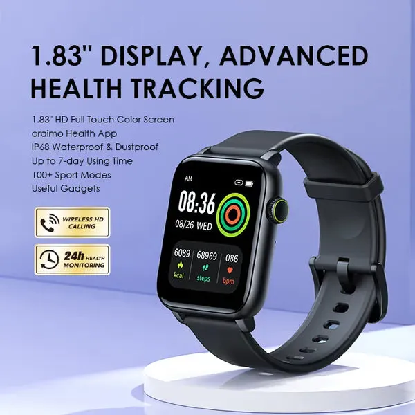 Oraimo OSW-803N Watch 4 Lite 1.83'' Large Screen TFT IP68 Smart Watch