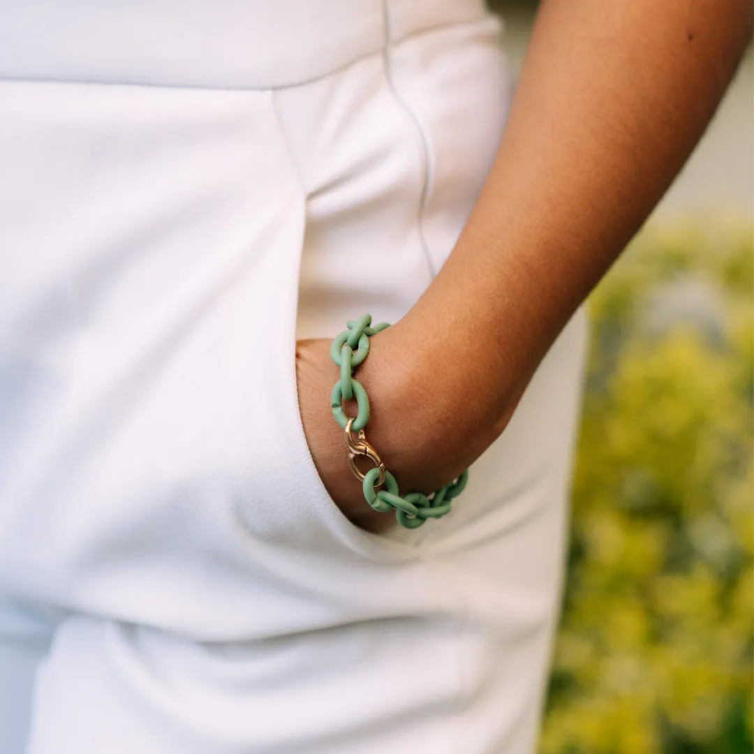 Pale Green Bronze Bracelet