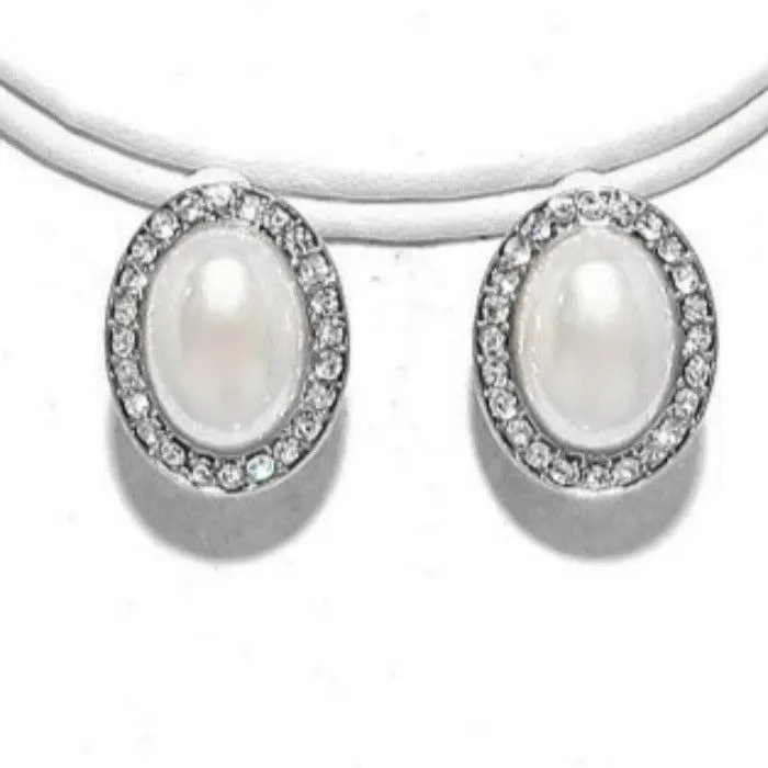 Pearl (faux) White Necklace & Clip-On Earrings Set