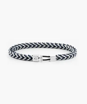 Pig and Hen Catena Foxtail Chain Bracelet in Navy/Silver