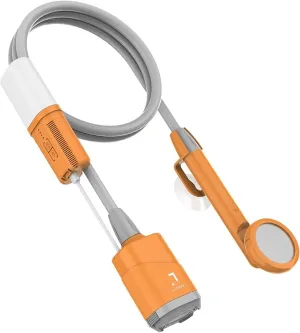 Portable Camping Shower, Handheld Camp Pump with Rechargeable 4400mAH Battery and 130LM Lighting Device for Outdoor Camping,Hiking,Traveling