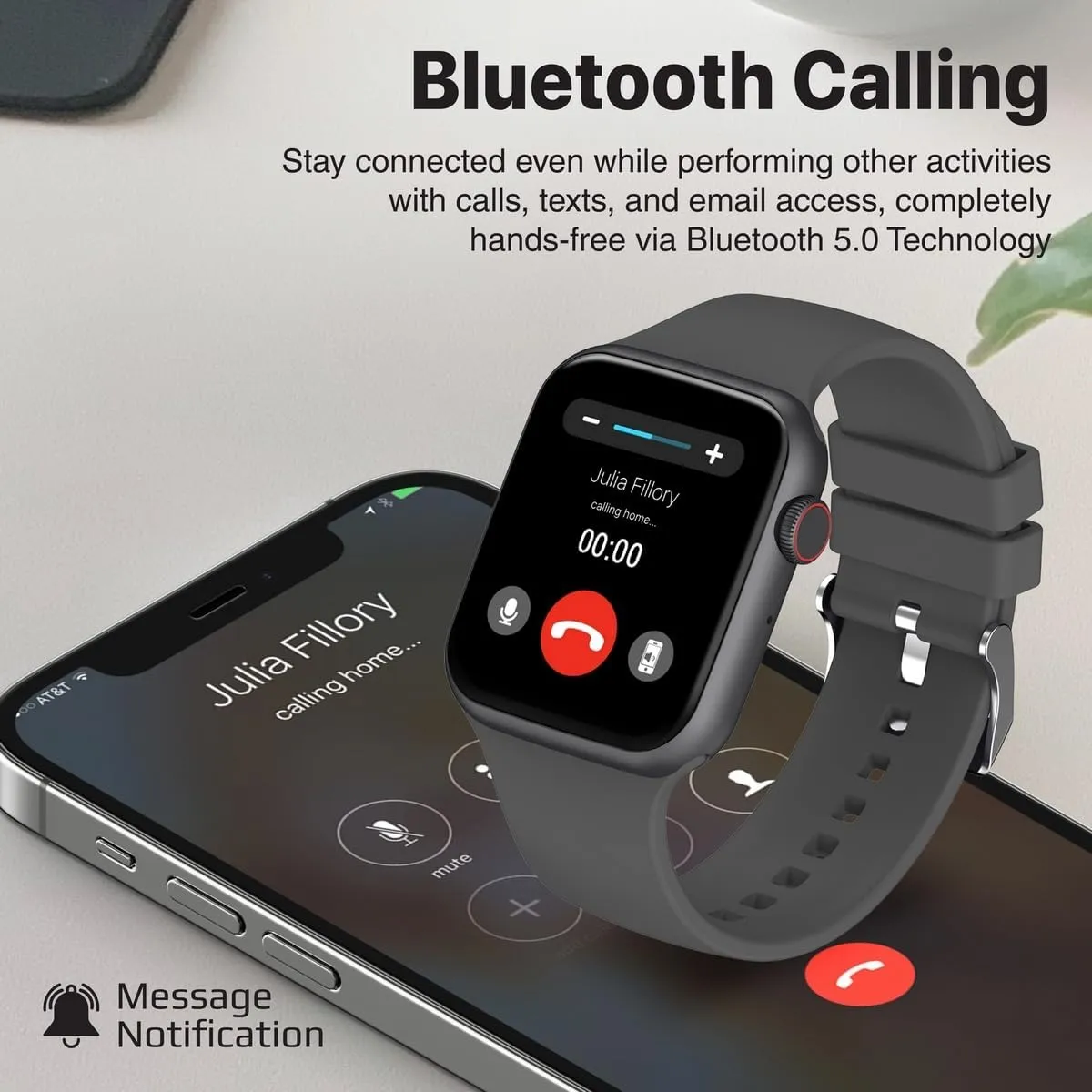 Promate Xwatch-B19 ActivLife Fitness Smartwatch = 1.9” Display Bluetooth Calling, IP67 Water Resistant, Voice Assistant, 15 Days Battery Life, 30 Sports Modes, Real-time HR Monitor, 100  Watch Faces