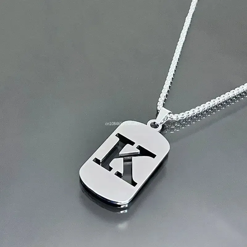 Punk A-Z Initial Tag Letter Necklaces