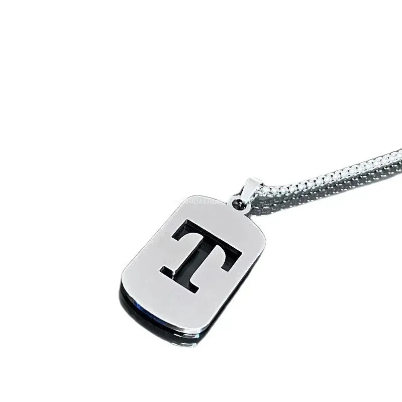 Punk A-Z Initial Tag Letter Necklaces