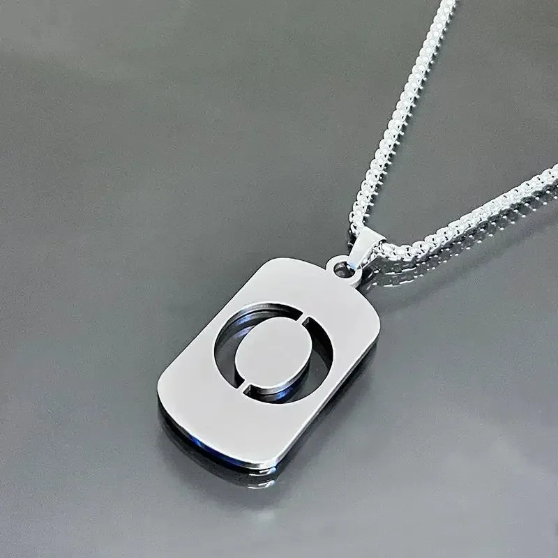 Punk A-Z Initial Tag Letter Necklaces