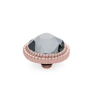 Qudo Fabero 10mm Rose Gold Topper - Silver Night