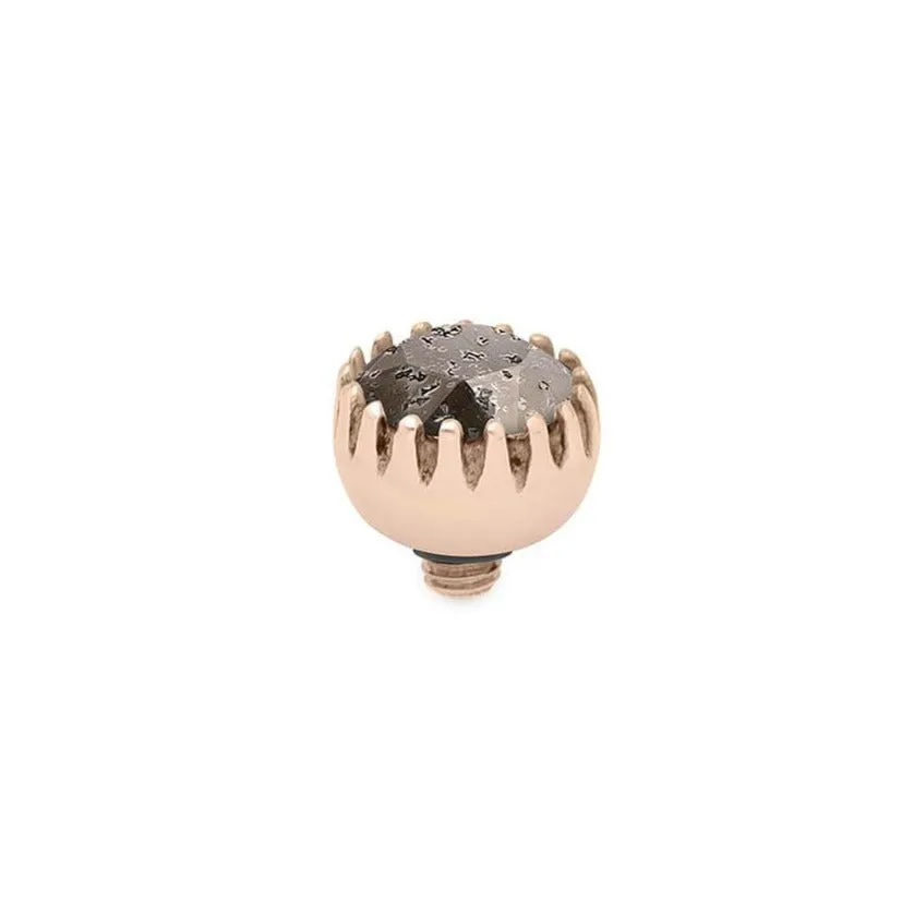 Qudo London 8mm Rose Gold Topper - Black Patina