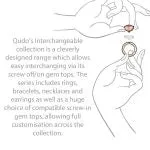 Qudo London 8mm Rose Gold Topper - Cream Pearl