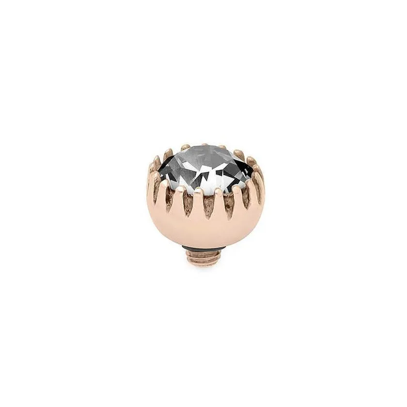 Qudo London 8mm Rose Gold Topper - Crystal