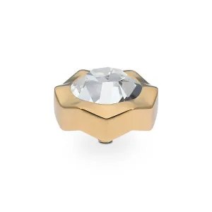 Qudo Nemoli 13mm Gold Topper - Clear Crystal