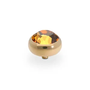 Qudo Sesto 10mm Gold Topper - Light Amber