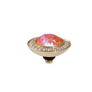 Qudo Tondo Deluxe 13mm Gold Topper - Orange Glow Delite