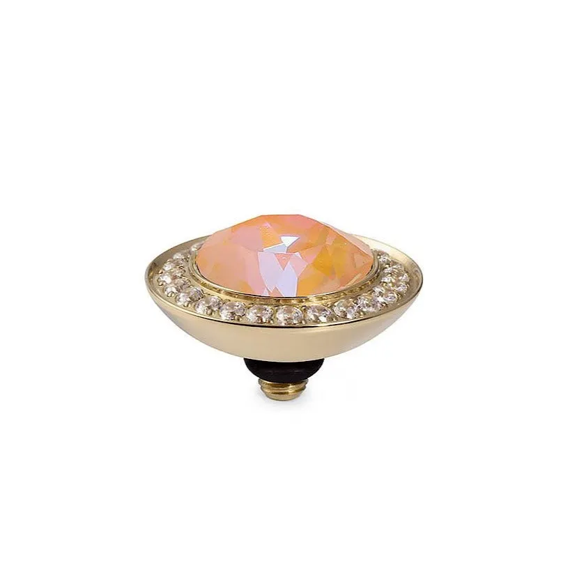Qudo Tondo Deluxe 13mm Gold Topper - Peach Delite
