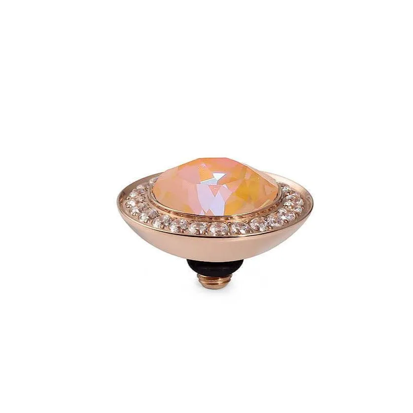 Qudo Tondo Deluxe 13mm Rose Gold Topper - Peach Delite