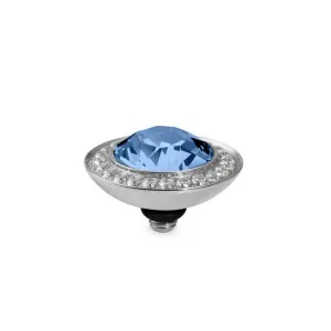 Qudo Tondo Deluxe 13mm Silver Topper - Sapphire