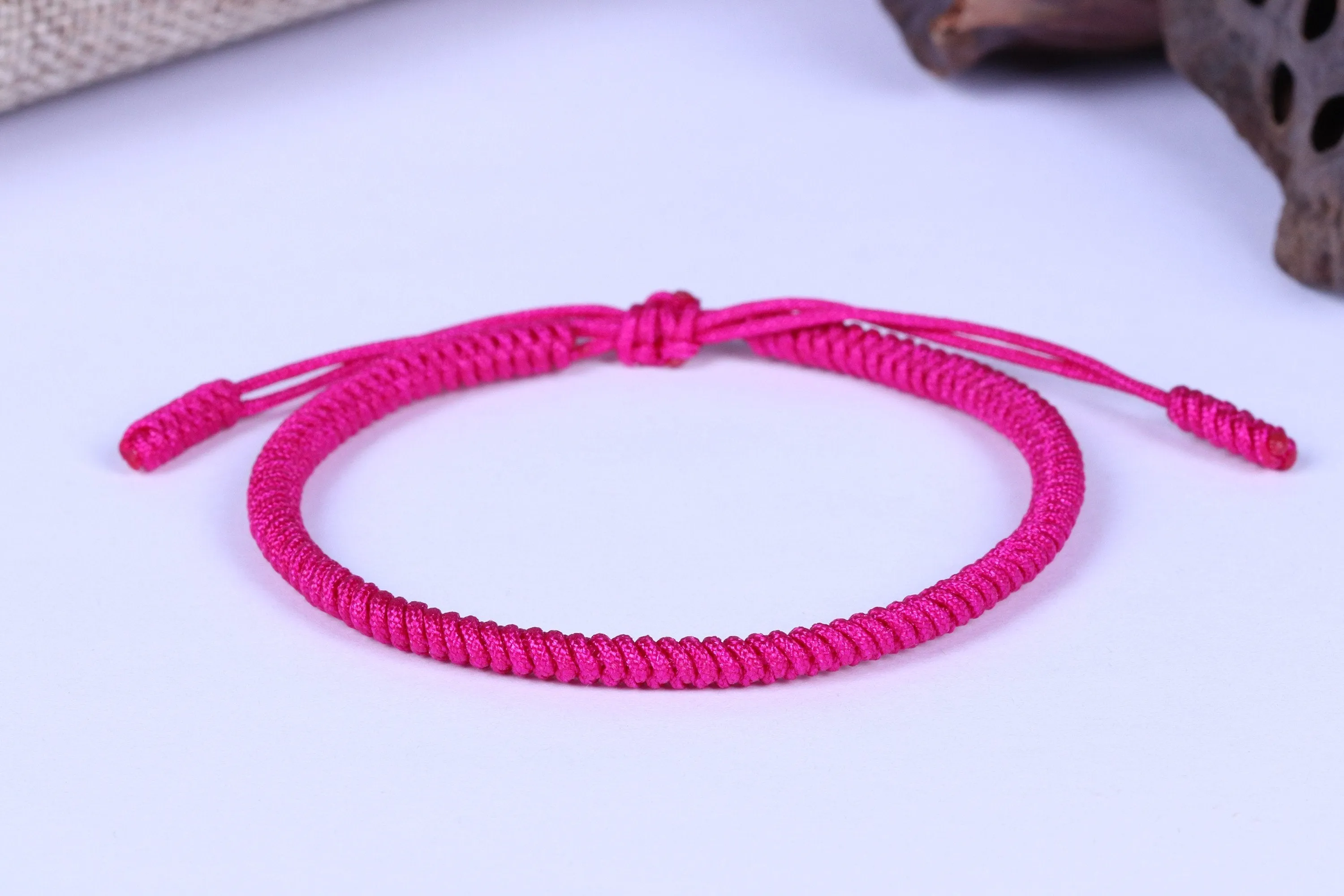 "Colors of Life" Lucky Handmade Buddhist Knots Rope Bracelet