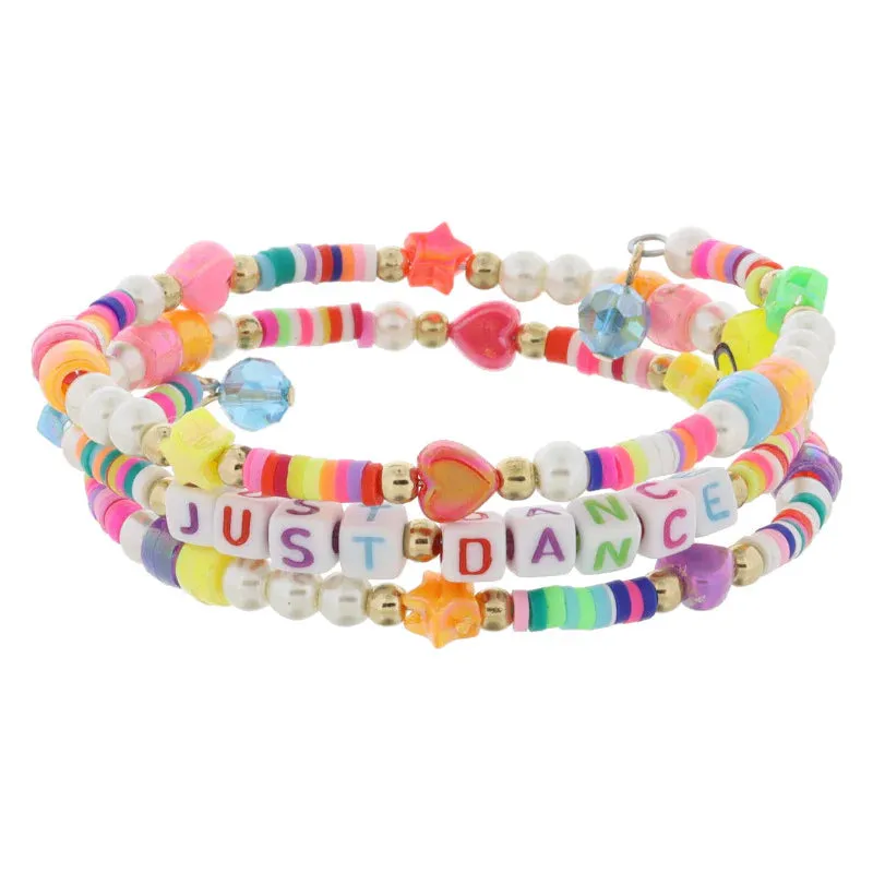 "JUST DANCE" Beaded Coil Bracelet
