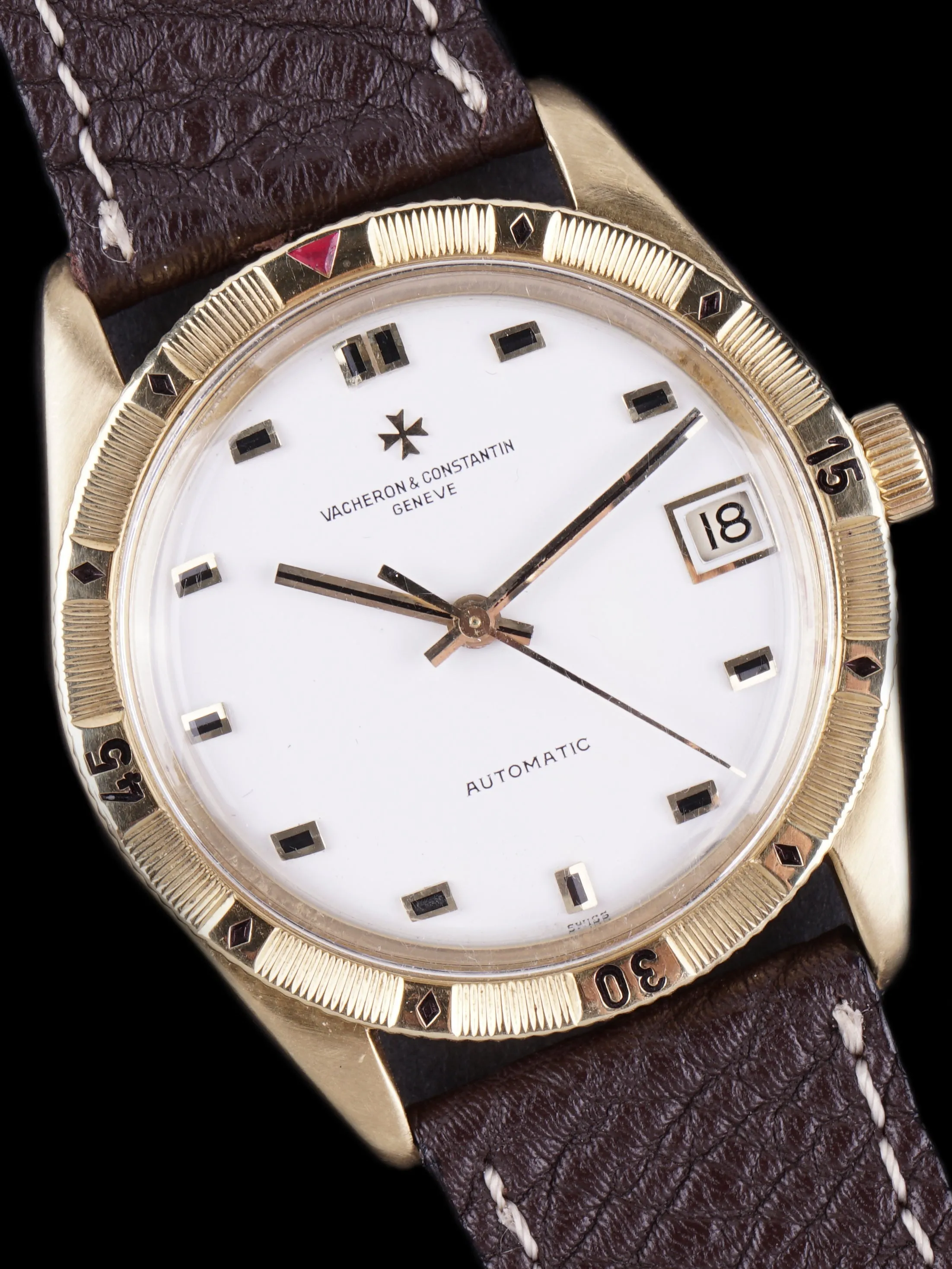 *Rare* 1960s Vacheron Constantin Turnograph (Ref. 6782) "Porcelain Dial"