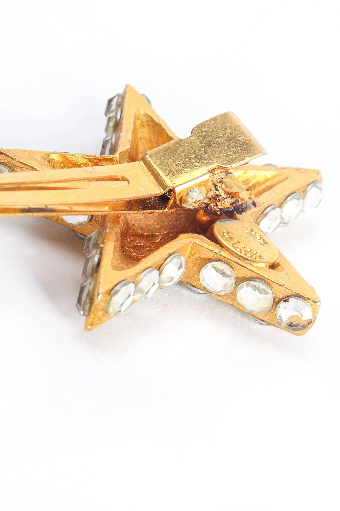 Rhinestone Star Earrings & Hair Clip Set
