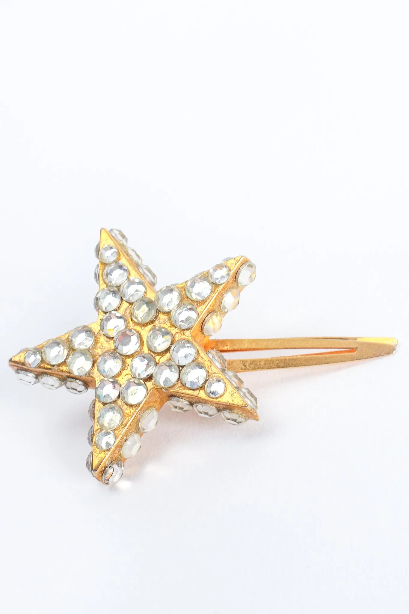 Rhinestone Star Earrings & Hair Clip Set