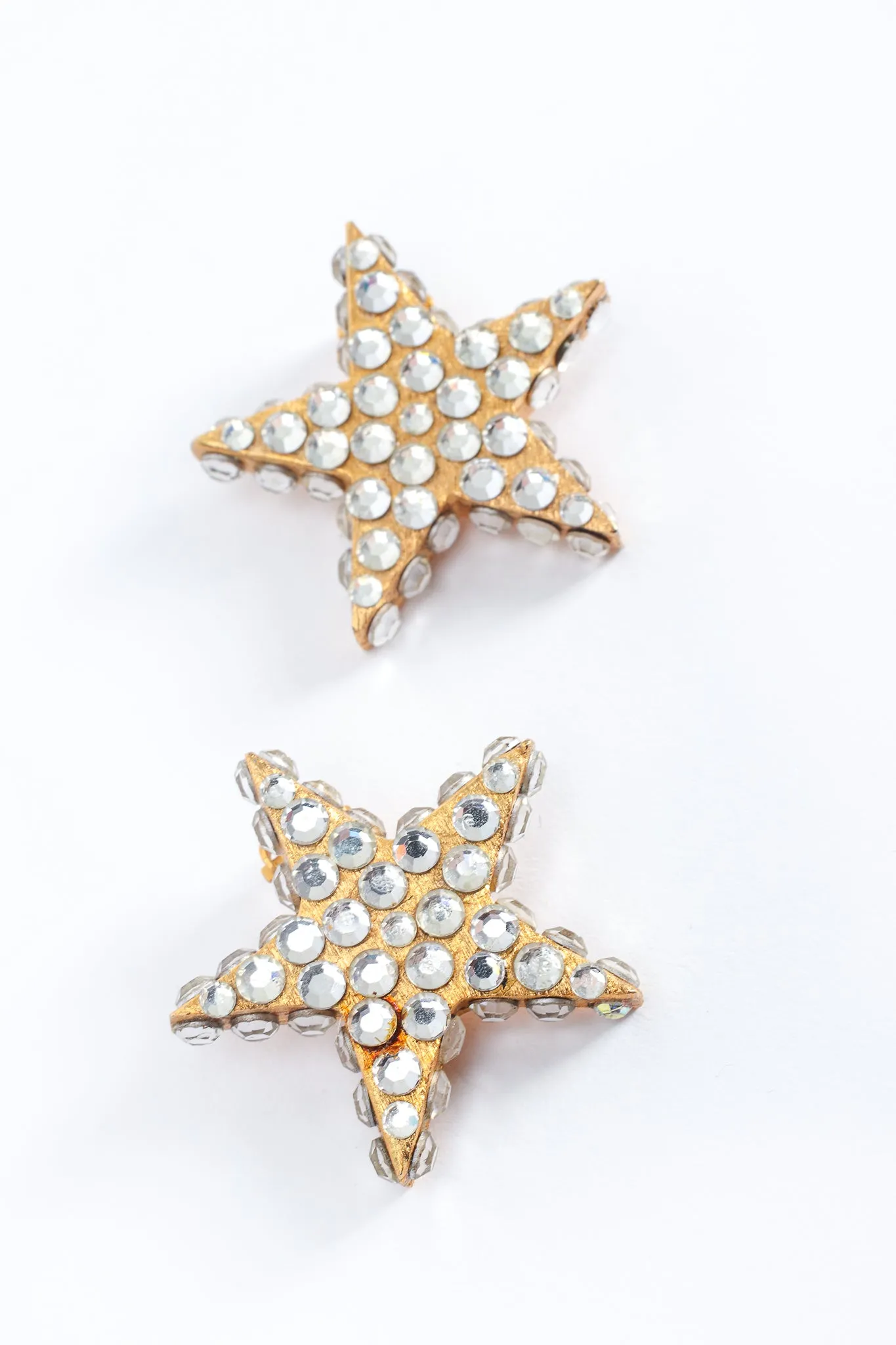 Rhinestone Star Earrings & Hair Clip Set